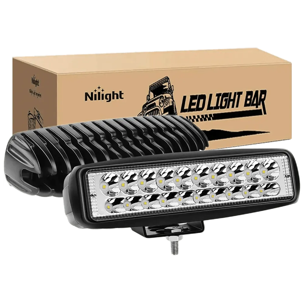 6 Inch 60W 3000LM Double Row Spot Led Work Lights (Pair)