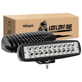 6 Inch 60W 3000LM Double Row Spot Led Work Lights (Pair)