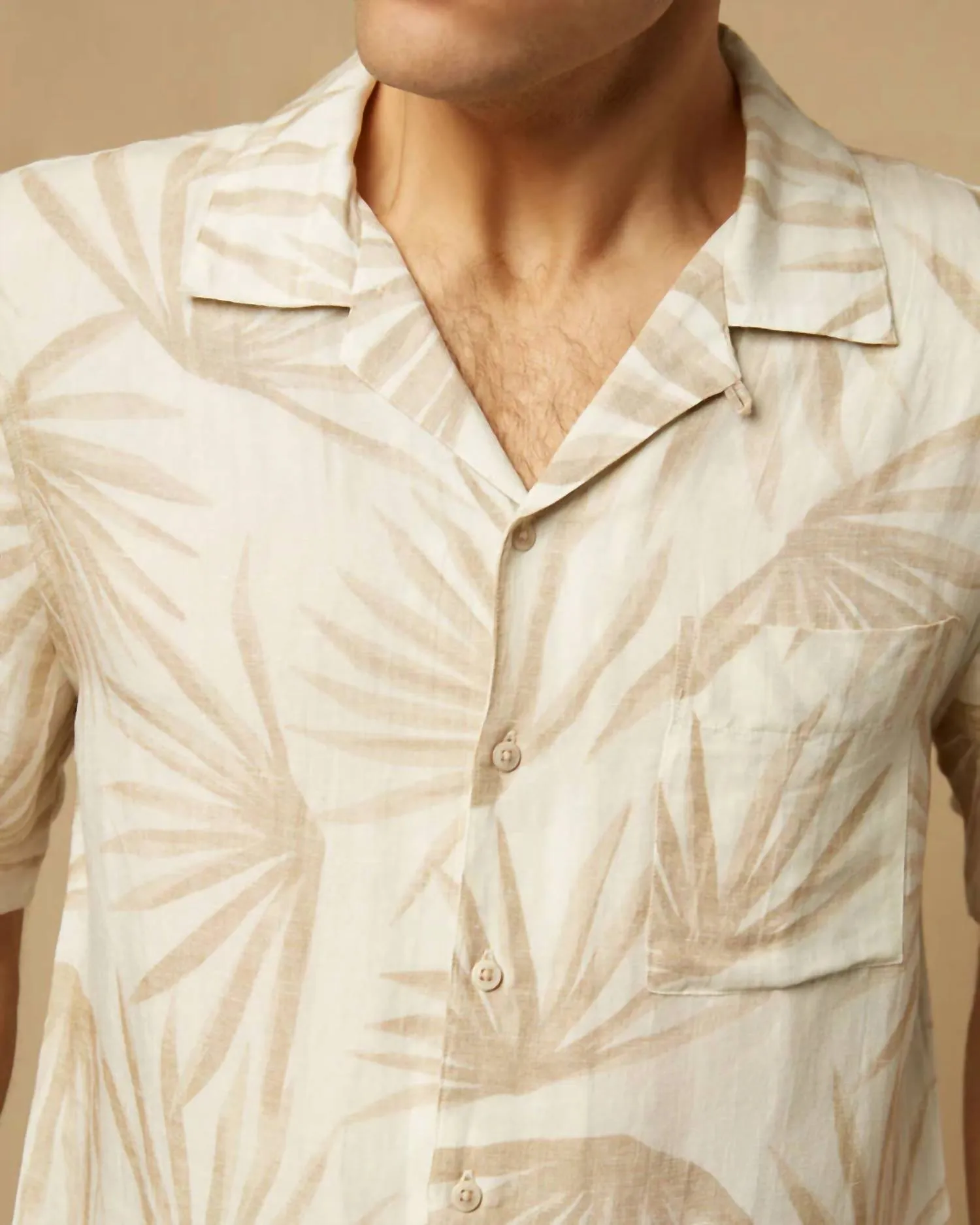 AIR LINEN CONVERTIBLE CAMP SHIRT