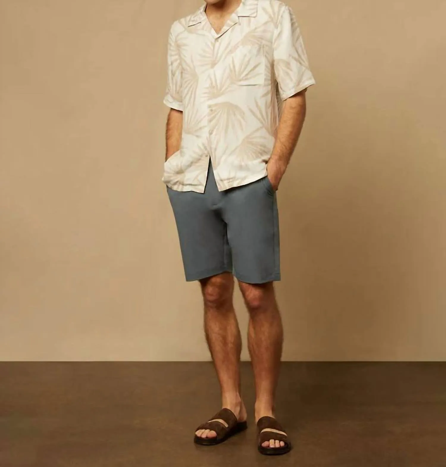AIR LINEN CONVERTIBLE CAMP SHIRT