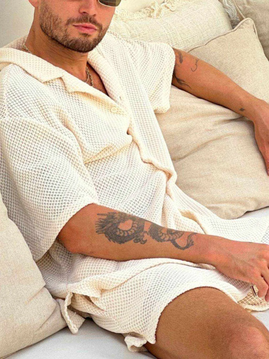 Button Down Half Sleeve Top and Shorts Set