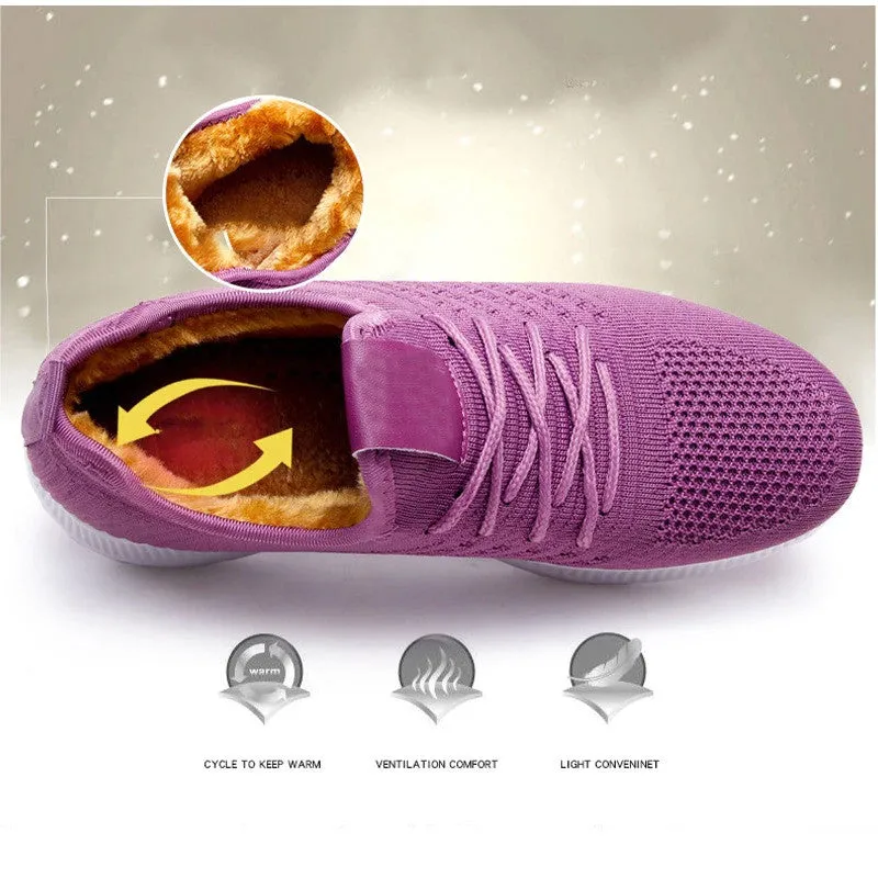 Cuzcare Women Orthopedic Shoes Plus Fur Winter Shoes