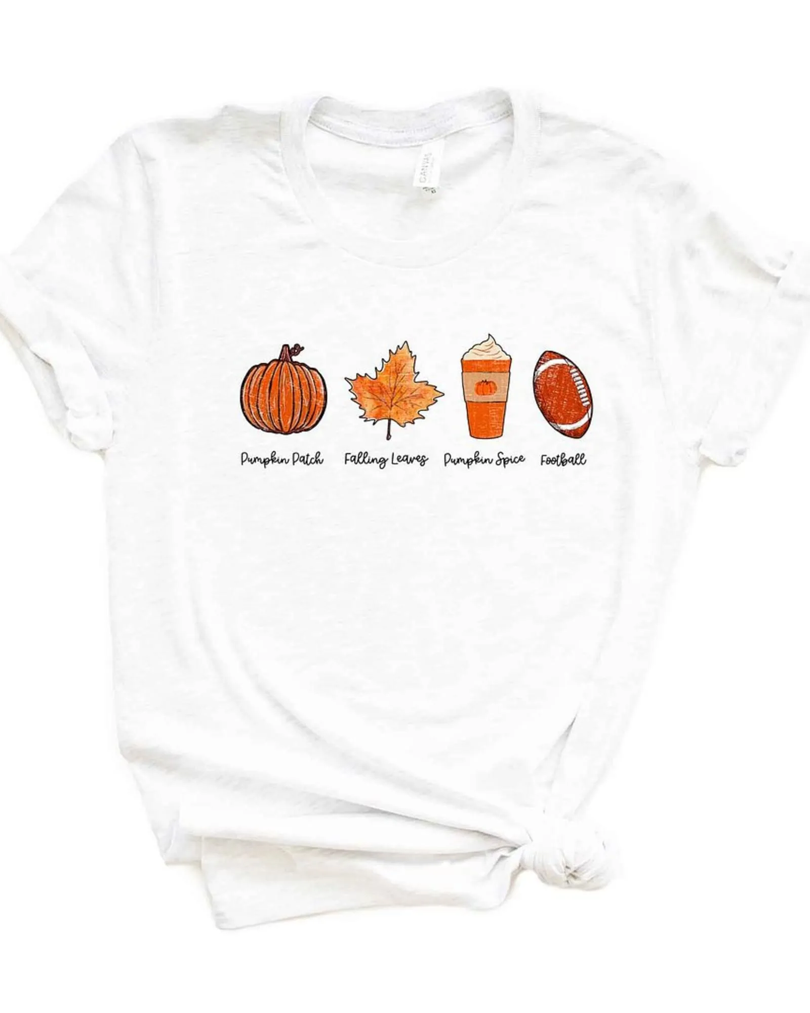 Fall Favorites Short Sleeve Graphic Tee | White