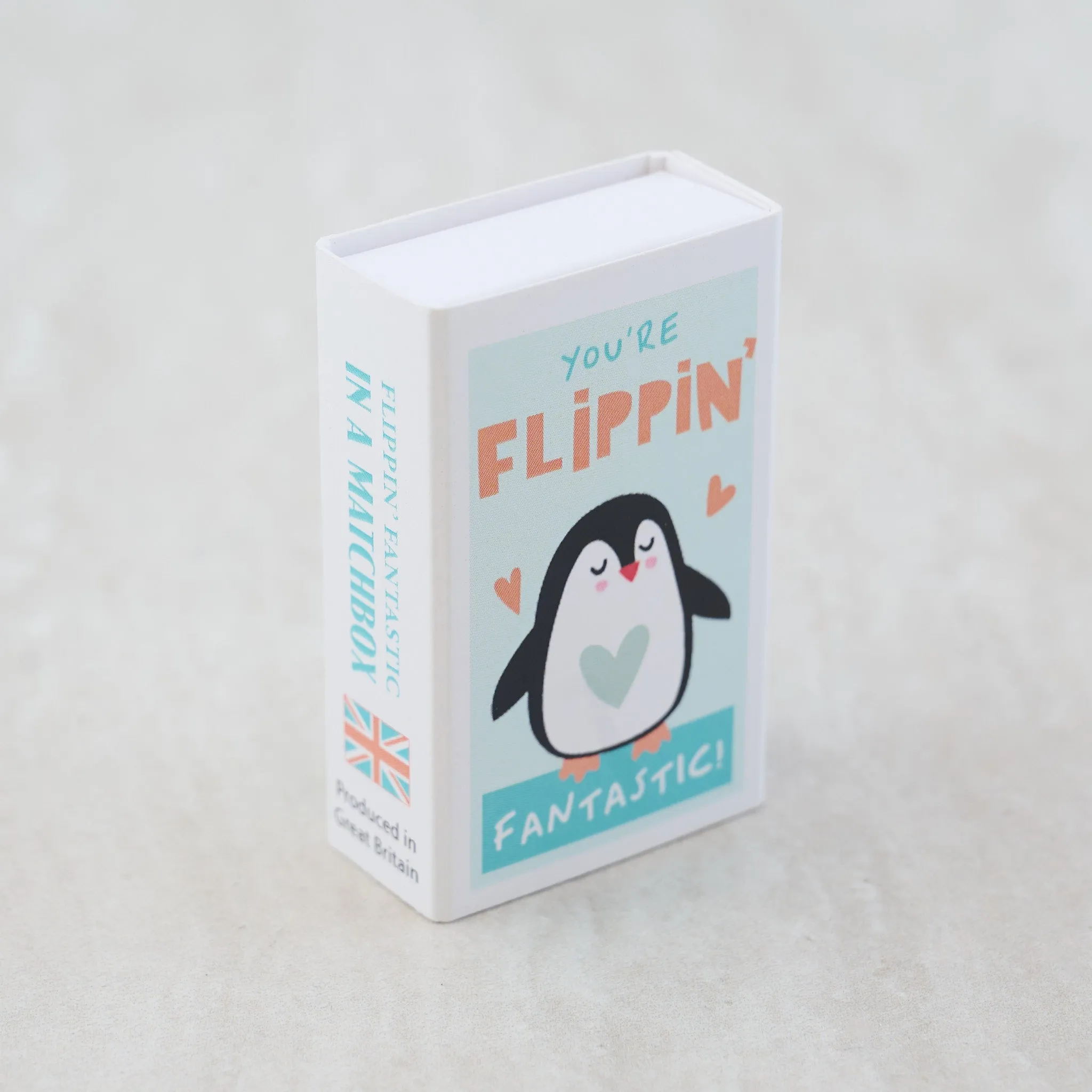 Flippin' Fantastic Friend Wool Felt Penguin In A Matchbox