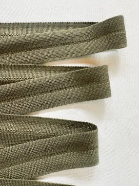 Khaki Wool Fold Over Binder