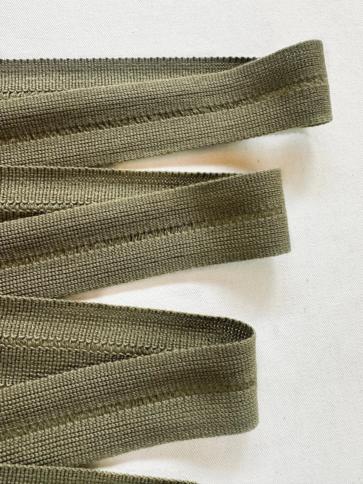 Khaki Wool Fold Over Binder
