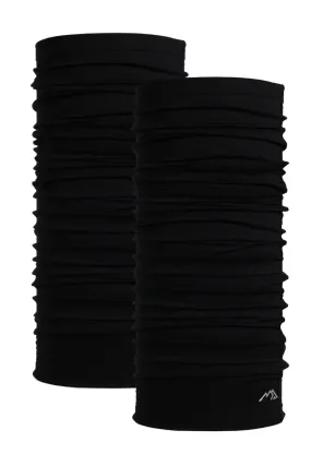 Merino Neck Gaiter 165 Black pack of 2