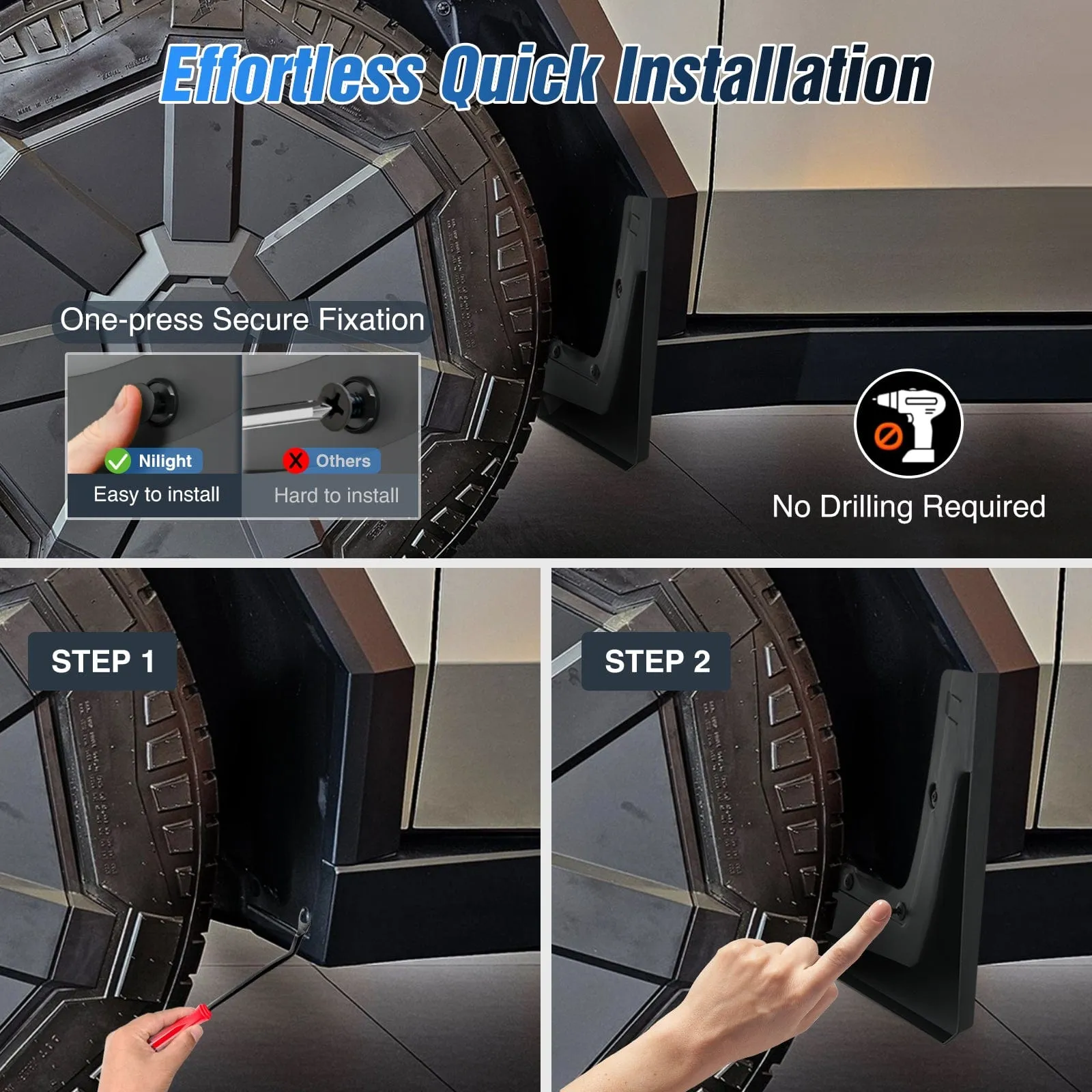 Mud Flaps for Tesla Cybertruck 2023 2024 2025