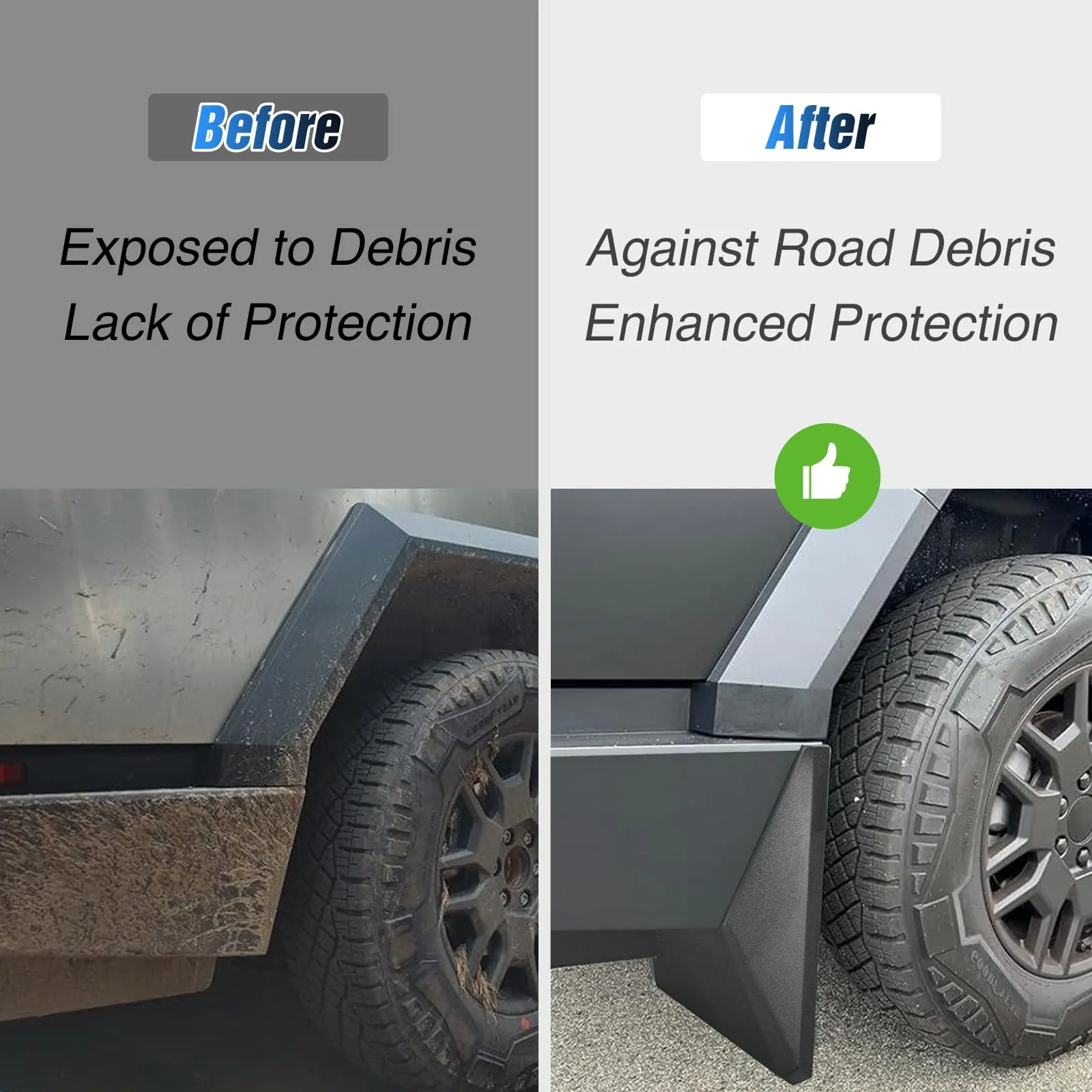 Mud Flaps for Tesla Cybertruck 2023 2024 2025