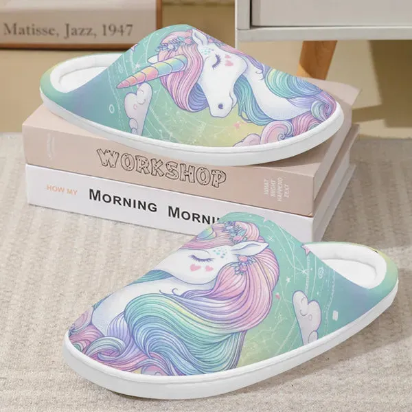 Pastel Unicorn Dream Non-Slip Slippers