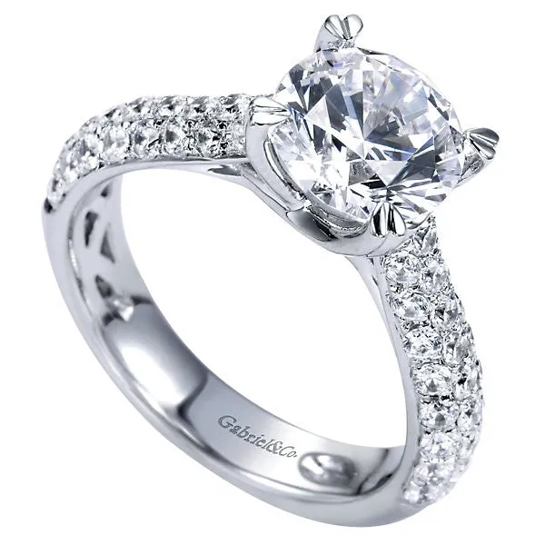 Royal Pave Fancy Tiffany Diamond Engagement Mounting