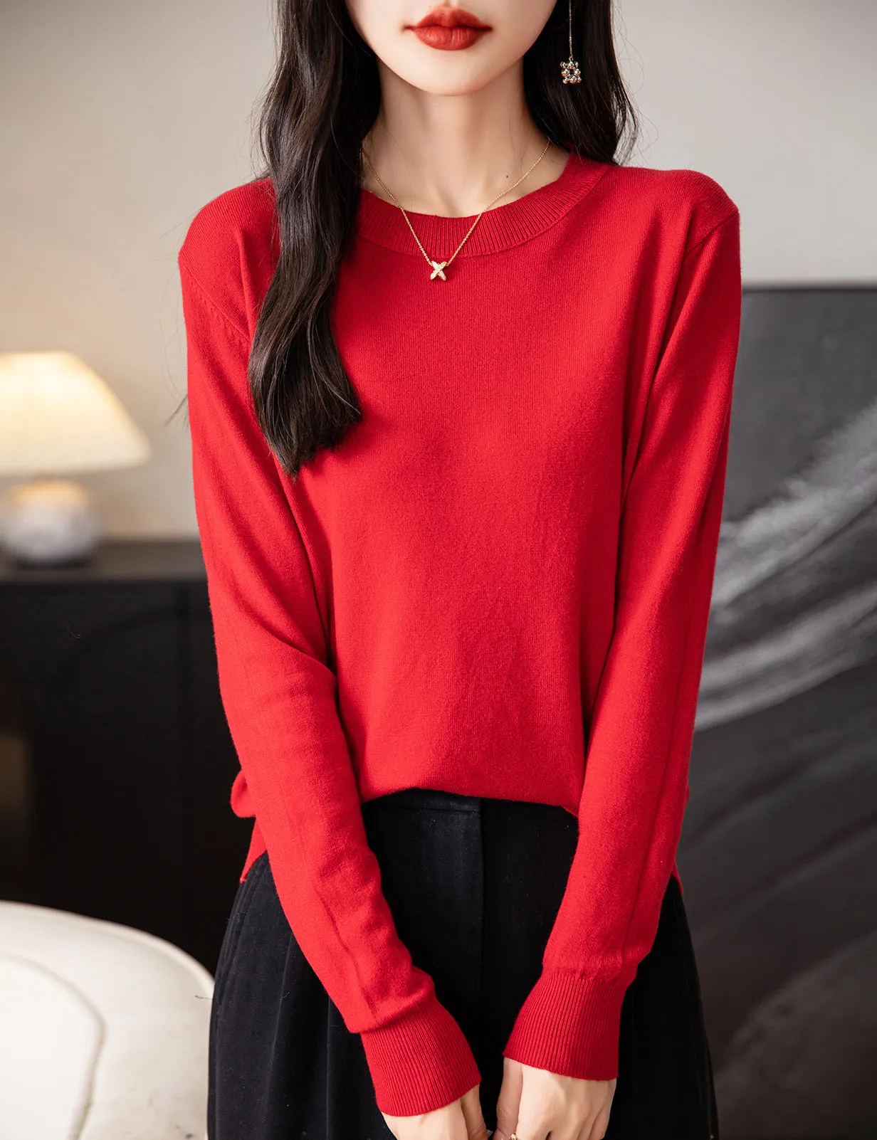 Ruth O Neck Woman Sweater