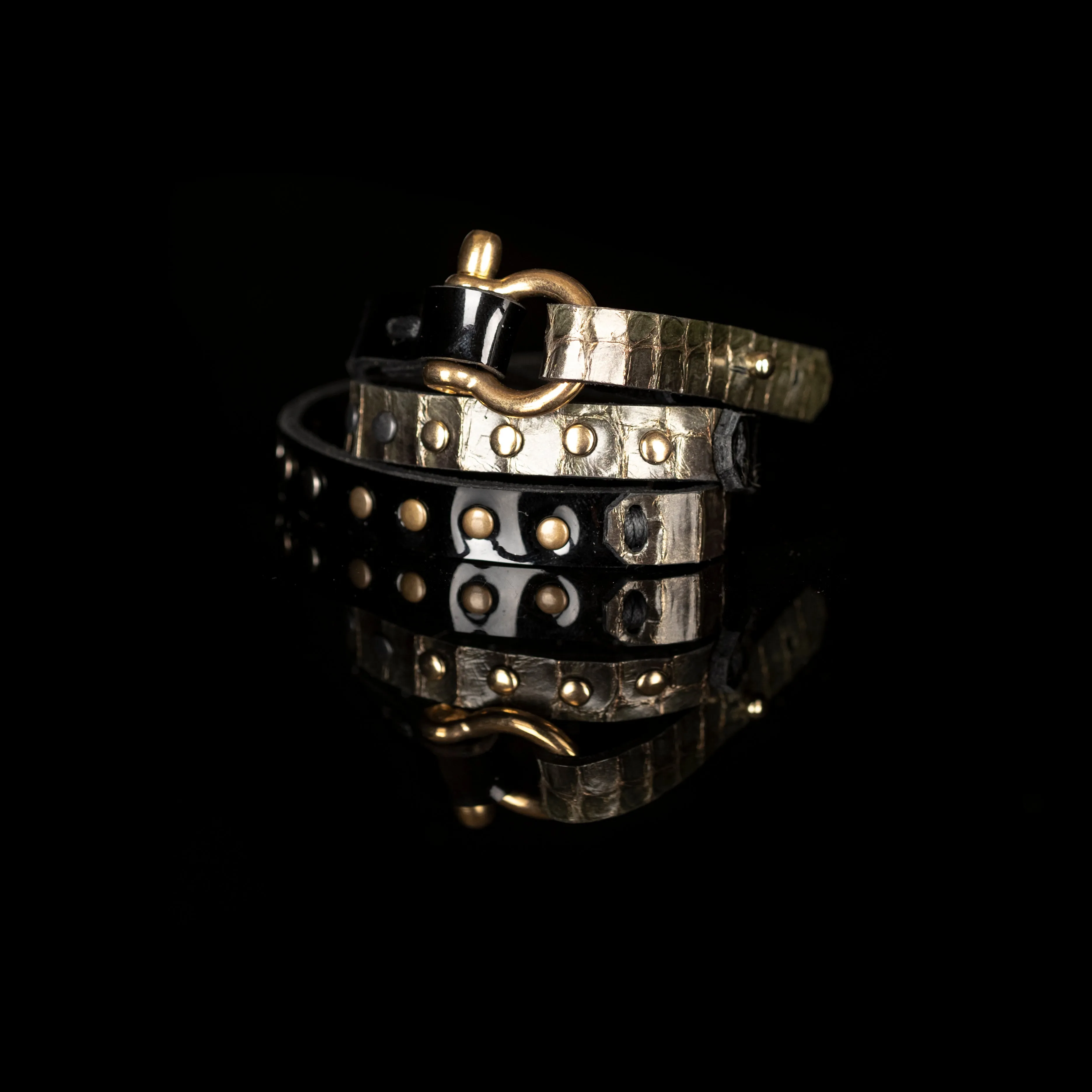 The Buckle Olive Leather Double Wrap