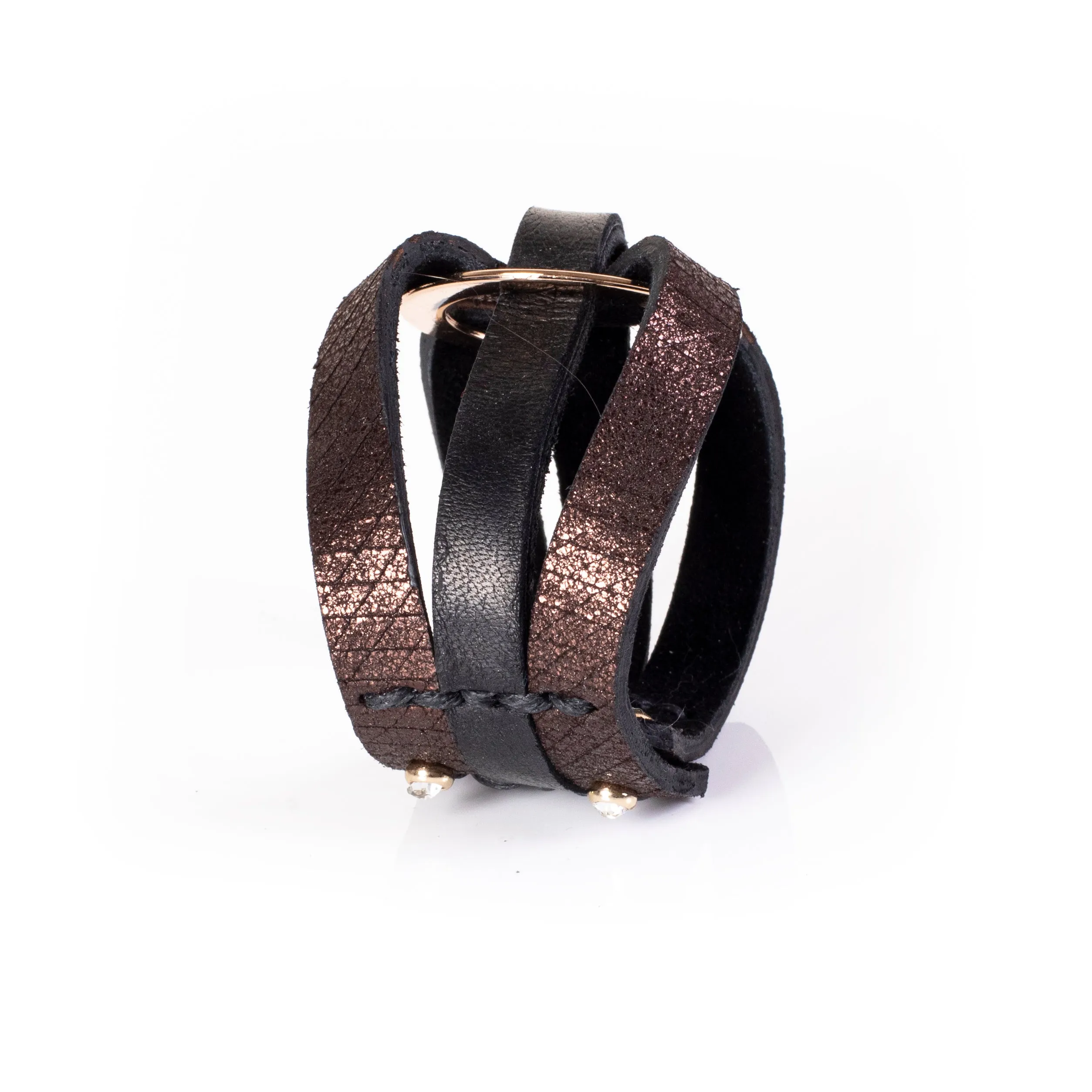 The Circular Brown Leather Bracelet