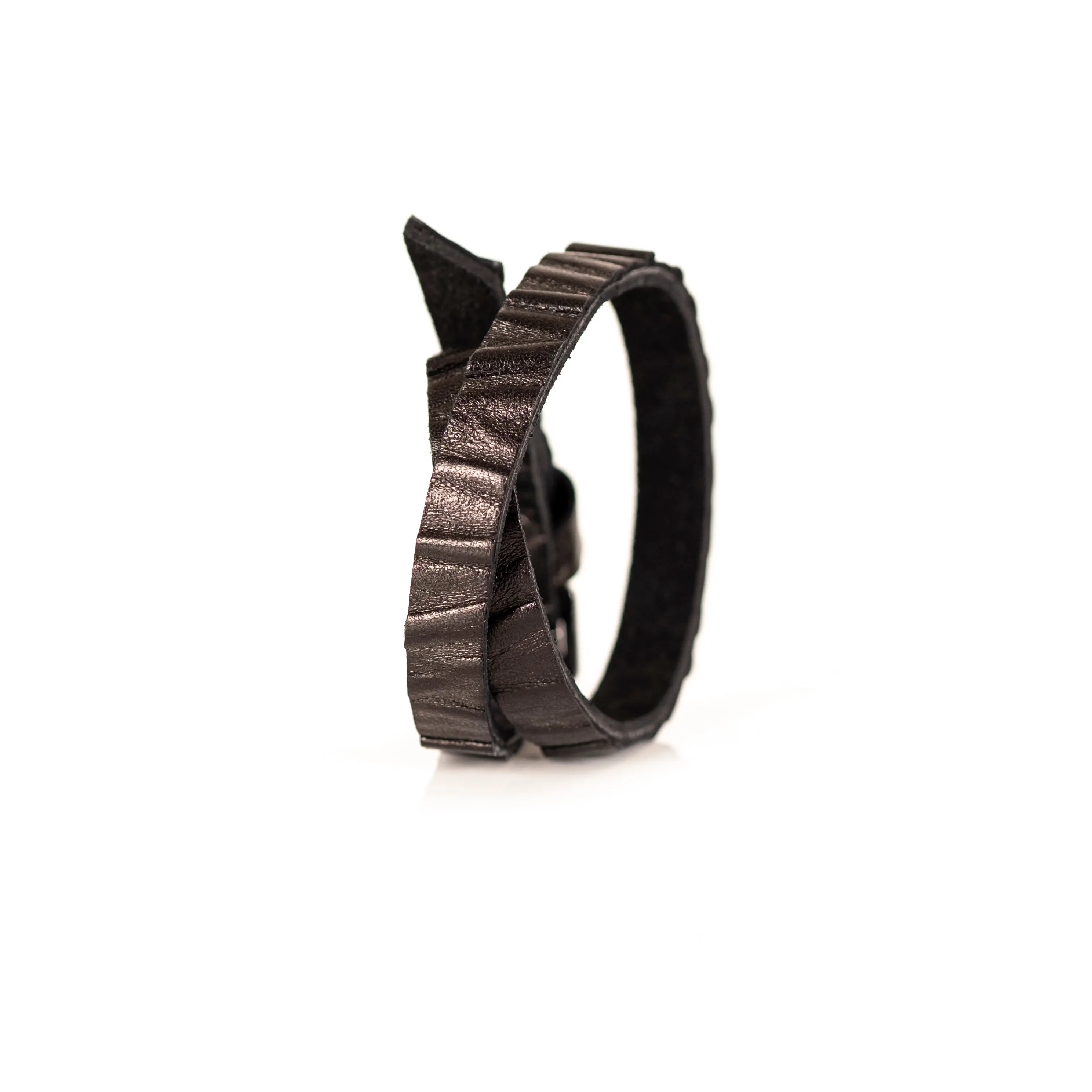 The Embossed Leather Double Wrap Bracelet