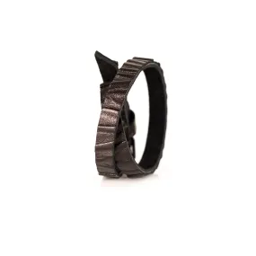 The Embossed Leather Double Wrap Bracelet