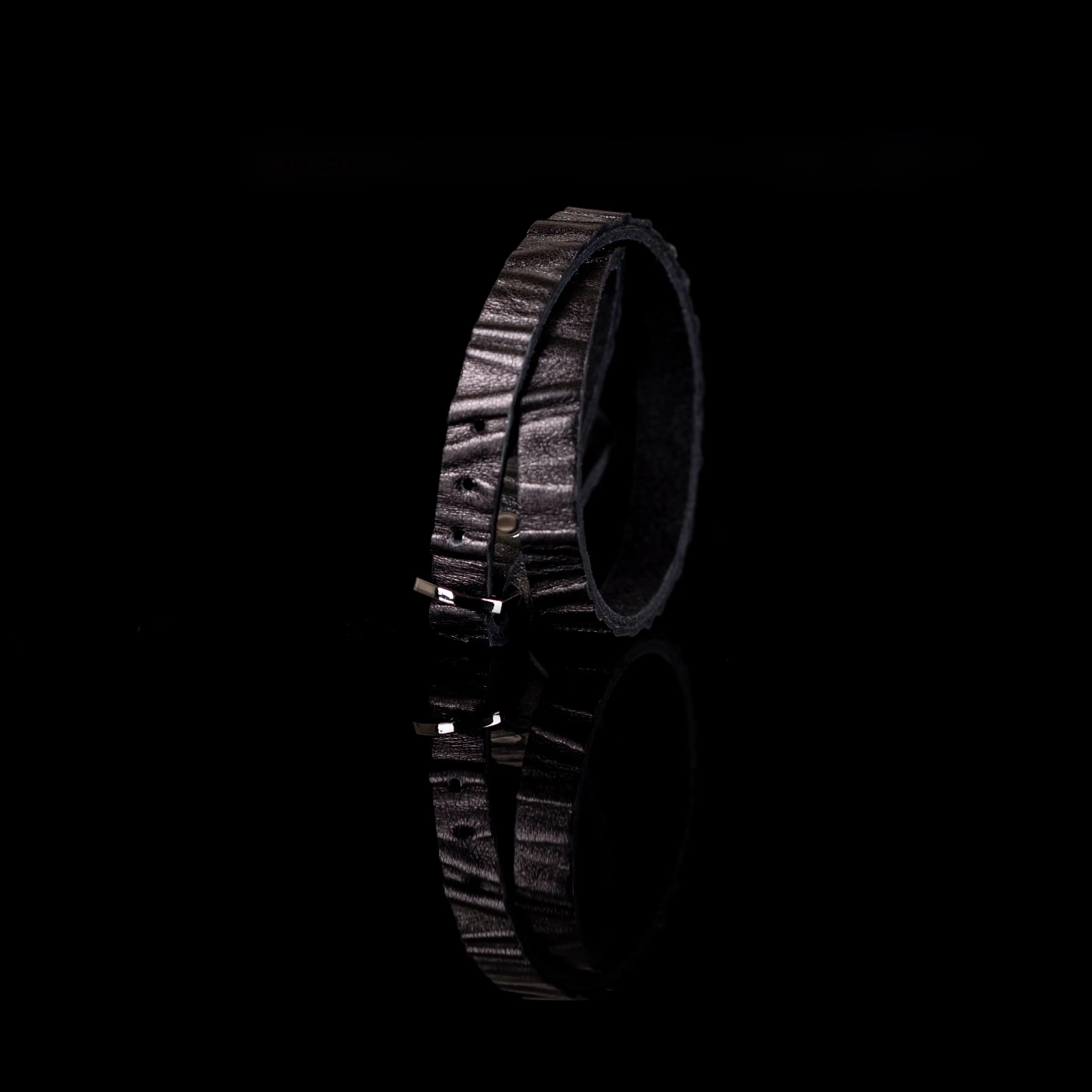 The Embossed Leather Double Wrap Bracelet