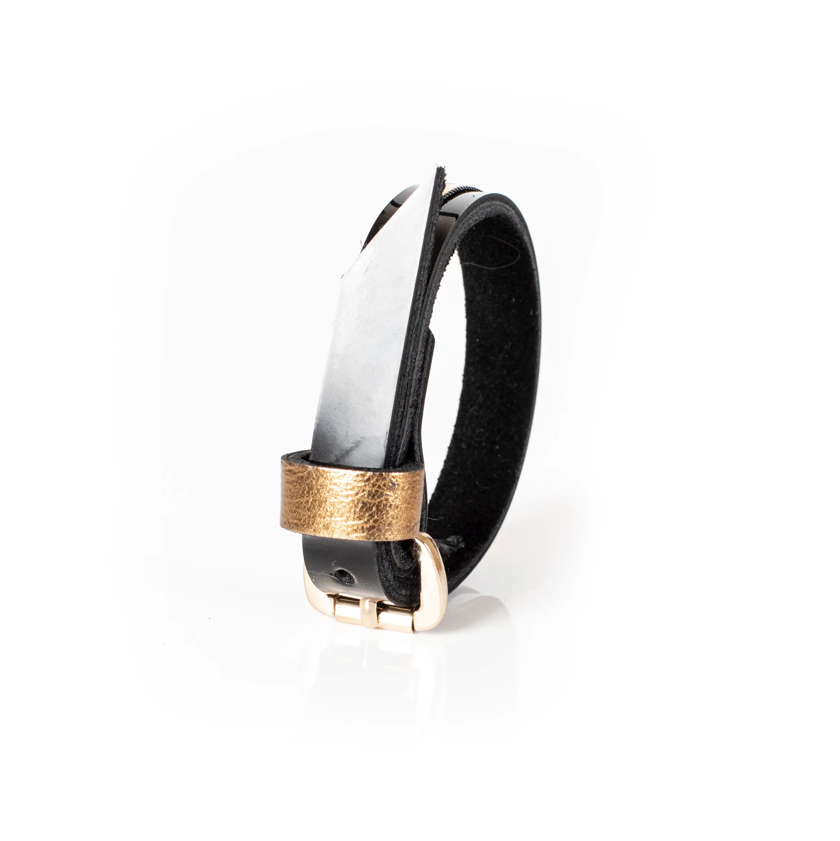 The Gold Stackable Leather Bracelet