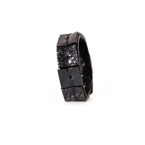 The Hand Stitched Navy Blue Leather Bracelet