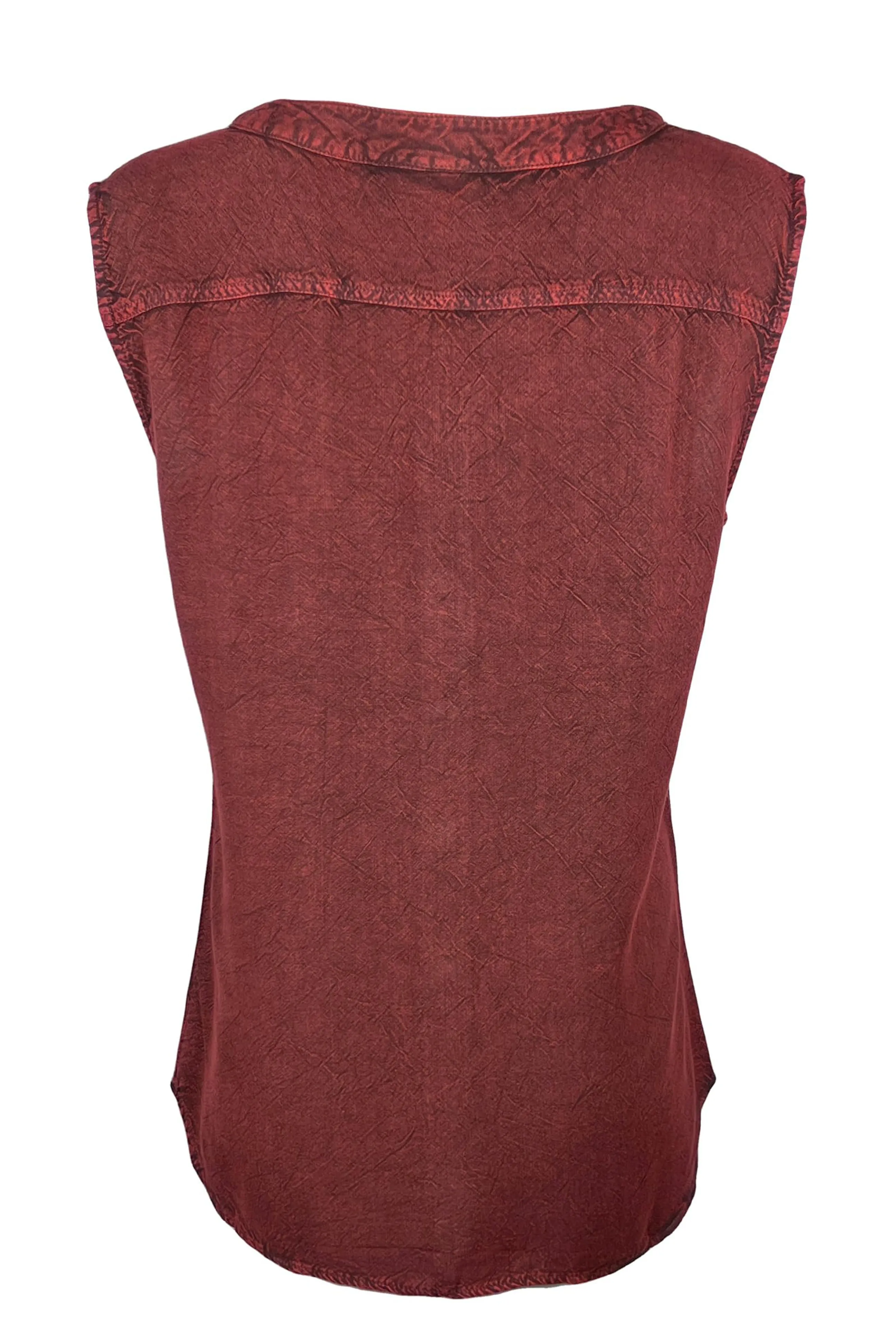 Women's Sleeveless Embroidered Bohemian Medieval Chic Summer Fashion Blouse Top