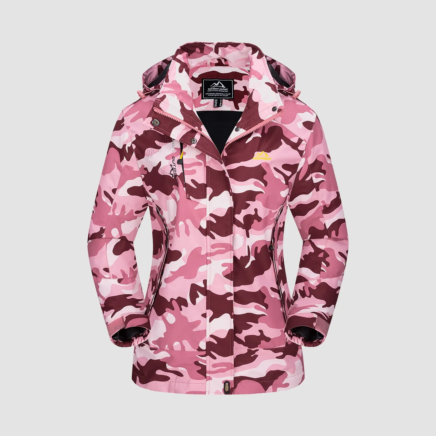 Women's Waterproof 3-in-1 Ski Jacket - Winter Snow Coat with Fleece Liner