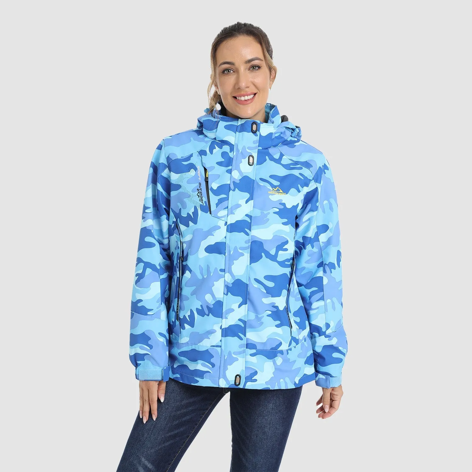 Women's Waterproof 3-in-1 Ski Jacket - Winter Snow Coat with Fleece Liner