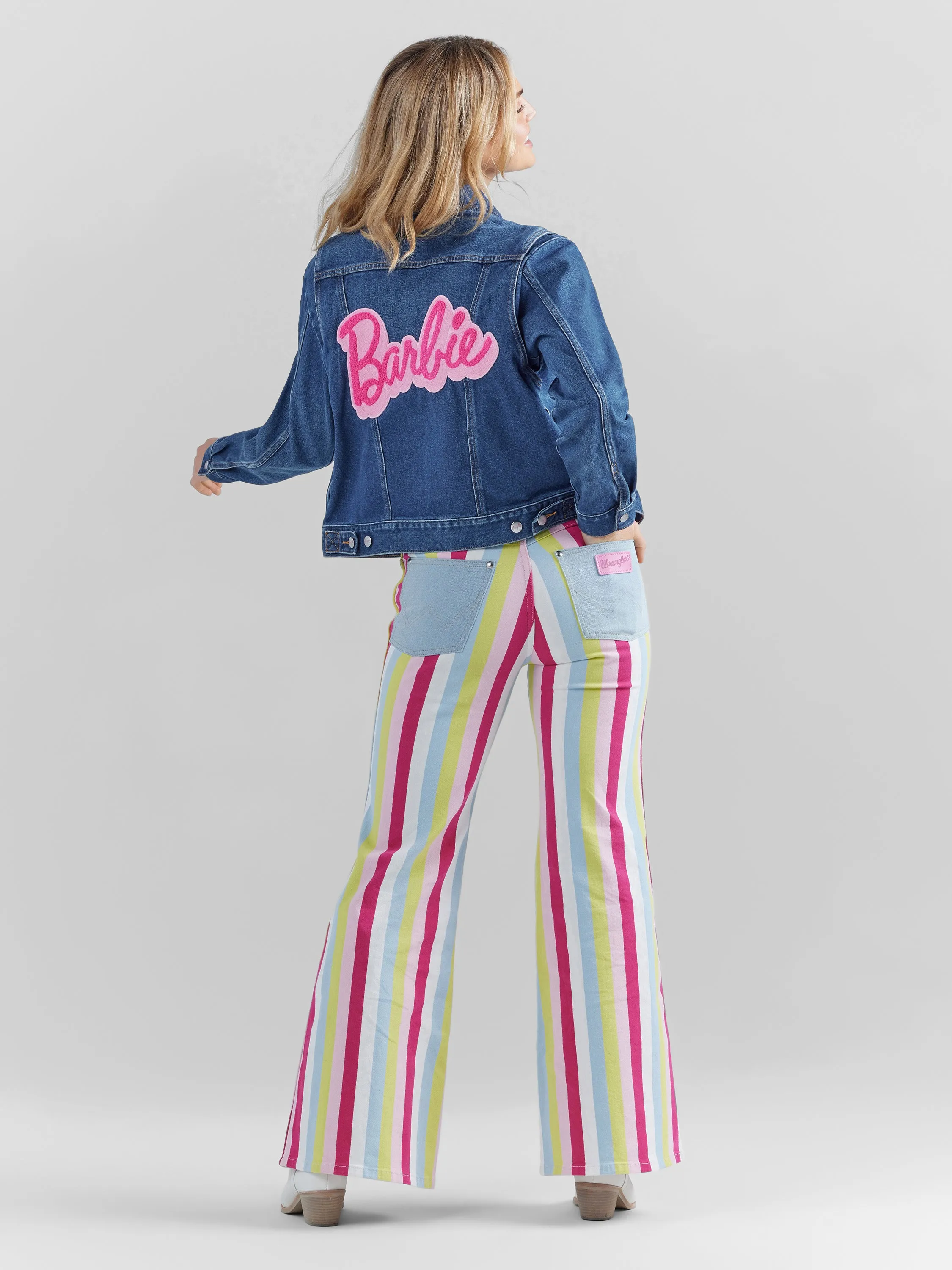 Wrangler Women's Barbie Zip Front Denim Jacket